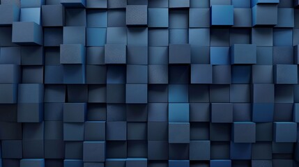 Wall Mural - Abstract blue background with cubes.