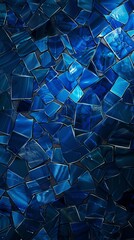 Wall Mural - Abstract blue background with cubes.