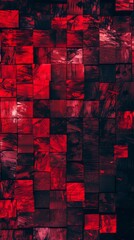 Canvas Print - Abstract red background with cubes.