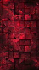 Canvas Print - Abstract red background with cubes.