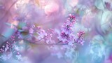 Fototapeta Kwiaty - Whispering lilac blooms dancing in a soft soothing breeze  AI generated illustration