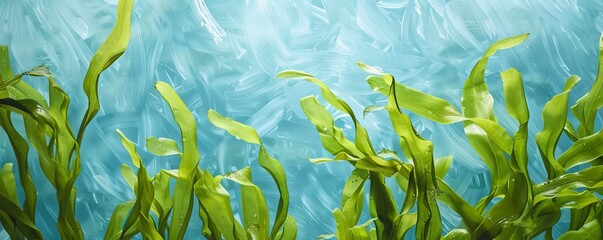 Seaweed sea background.