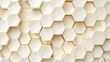 Fototapeta Do przedpokoju - Minimalistic Honeycomb Vector: Wide Neutral Web Template Generative AI