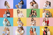© Pixel-Shot - Collage with happy women and children on color background. Mother's Day