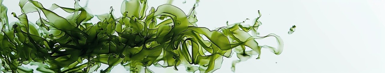 Wall Mural - Algae on a white background isolated.