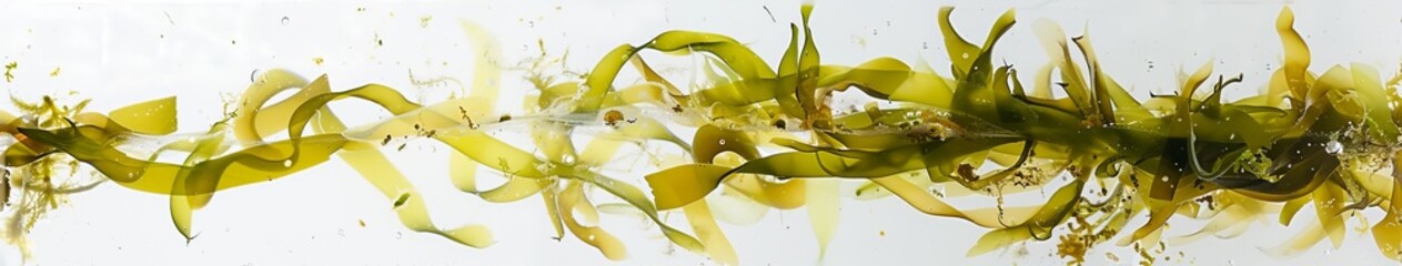 Wall Mural - Algae on a white background isolated.