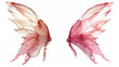 colorful transparent  fantasy fairy wings are isolated on a transparent background for use in your creative projects