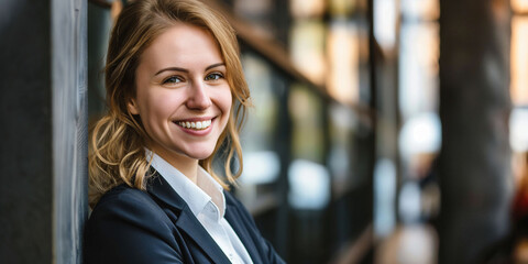 happy young woman smiling