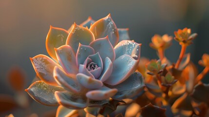 Wall Mural - Agave (Agave ghiesbreghtii) in the detail select focus, art picture of plant