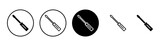 Fototapeta  - Screwdriver icon vector isolated on white background. Screwdriver vector icon