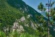  Montenegro. Valley of Tara river. Mountains and forests on the slopes of the mountains.