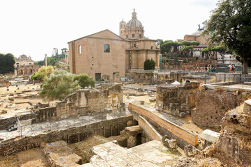 Panoramic Scenes of The Temple of  Peace (Foro della Pace) in Rome, Lazio Province, Italy.