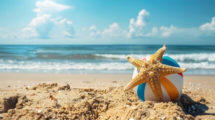 summer beach with beautiful view