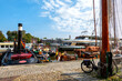 © EKH-Pictures - Typical harbour scene in Leer,East Frisia,Lower Saxony,Germany