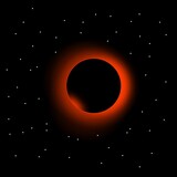 Fototapeta Kosmos - sun in space. solar eclipse in space. Solar eclipse