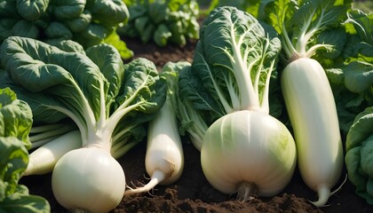 Poster - Vegetable in the garden  green color on an organic farm