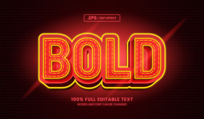 Poster - Design editable text effect, bold 3d concept