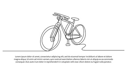 Wall Mural - Vector illustration of bicycle shop. Modern flat in continuous line style.