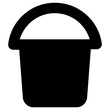 pail icon, simple vector design