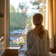© Studio Multiverse - A patient looking out a window in a chemotherapy treatment room reflecting on their journey