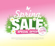 © Igorideas - spring sale banner layout template design, vector illustration