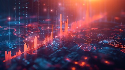 Aufkleber - stock dynamic world of economic growth