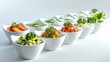 Exquisite Mini Salad Bowls Ideal for Tasting Menus and Cocktail Parties