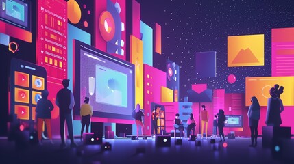 Aufkleber - illustration of content strategy