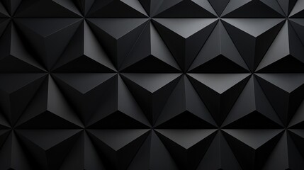 Abstract dark black triangular mosaic tile wallpaper texture with geometric fluted triangles background