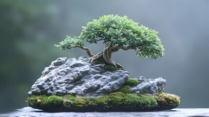 Wall Mural - the art of bonsai trees and capture the intricate details of these miniature natural wonders