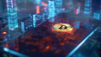 A smartphone displaying a secure cryptocurrency wallet with a background of international landmarks symbolizing the convenience and accessibility of using digital currencies