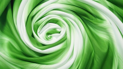 Wall Mural - Abstract colorful green white art design batik spiral swirl shibori technology tie dye pattern template