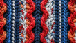 The braided silk threads form a neat and orderly cloth.