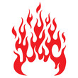 Vintage flame blaze vector cartoon illustration
