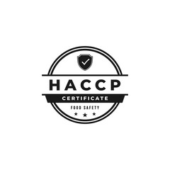 Sticker - HACCP label for Food Safety system Vector Isolated. HACCP label for design food safety system. Hazard Analysis Critical Control Point.