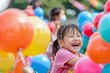 Children participating in fun activities and games organized by volunteers at a charity event, experiencing joy and laughter, Generative AI