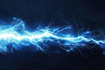 Wall Mural - close up of a lightning bolt, suitable for weather-related designs