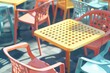 Outdoor Cafe Tables and Chairs outdoor cafe tables and chairs arranged on a sunny patio