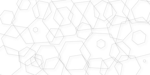 Sticker - Abstract medical pattern, or technology background with hexagons outlines, figures vector backdrop, wallpaper with texture.