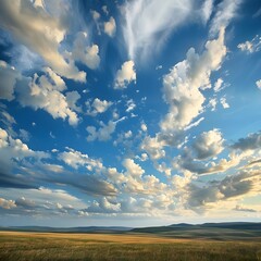 scenic landscape with expansive sky and dynamic clouds, showcasing the ever-changing beauty of natur