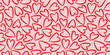 Red Heart Seamless Pattern on Pink Background. Infuse Your Designs with Love and Passionate Energy