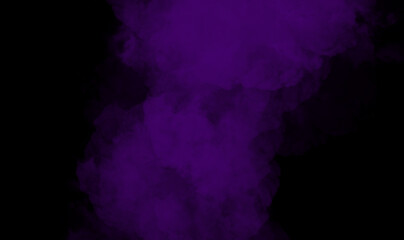 Wall Mural - Purple smoke on black background