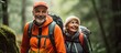 © The 2R Artificiality - A man and woman enjoying a serene trek into the woods on a beautiful day, surrounded by tall trees and green foliage
