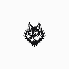 Wall Mural - Wolf head logo design vector icon template