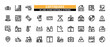 36 Earthquake Line Icons Set Pack Editable Stroke Vector Illustration.