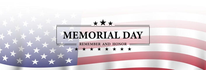 Wall Mural - Memorial day, Remember and Honor background. American national holiday celebration. Vector illustration