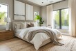 A modern minimalist bedroom retreat