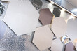 background wall background texture Wall with hexagonal diamond texture on the wall Luxurious decoration of the hotel