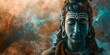 Portrayal of Hindu deity Shiva with reverence and spirituality. Concept Hinduism, Deity Portrayal, Reverence, Shiva, Spirituality
