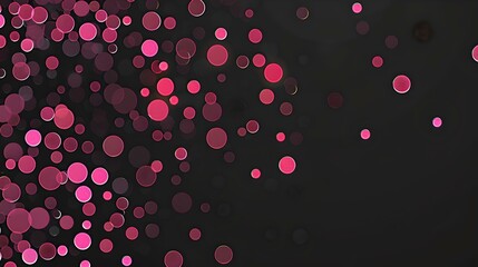 Wall Mural - abstract pink bokeh lights on a dark background. perfect for festive designs or tech backgrounds. mo